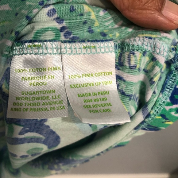 Lilly Pulitzer Blue/Green Paisley Print Tunic Dress Size Small - Picture 5 of 8